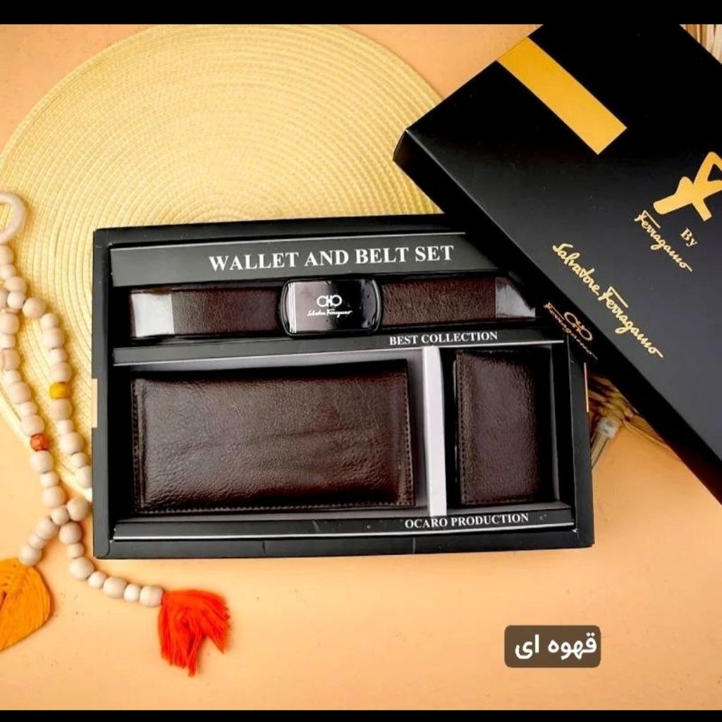 خرید اینترنتی (باکس هدیه روز مرد )کیف پول کمربند کیف کارت مردانه