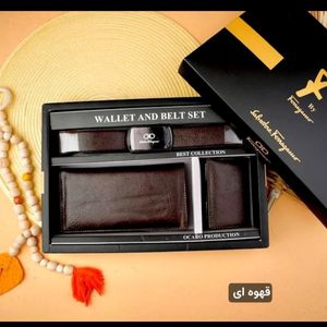 (باکس هدیه روز مرد )کیف پول کمربند کیف کارت مردانهج