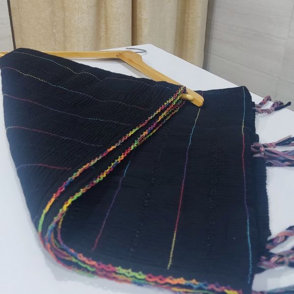 شال زنانه پلیسه مشکی