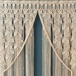 پرده مکرومه بافی طرح پنجره ی آرامش