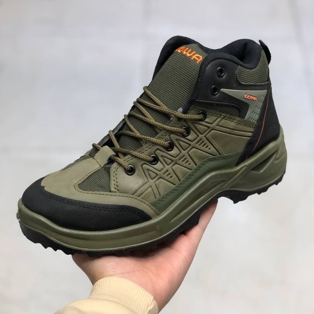 خرید اینترنتی قیمت کفش نیم بوت مردانه مدل کوهستان زیتونی