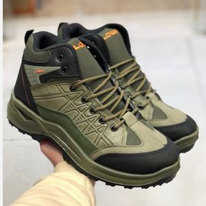 خرید اینترنتی کفش نیم بوت مردانه مدل کوهستان زیتونی