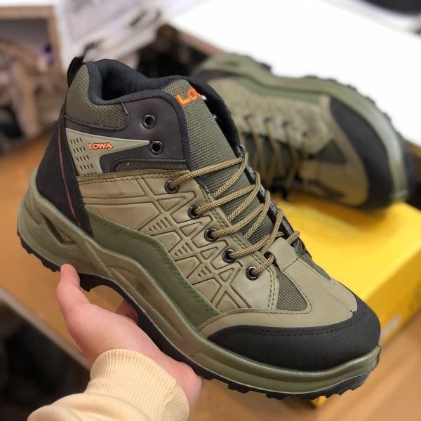 کفش نیم بوت مردانه مدل کوهستان زیتونی