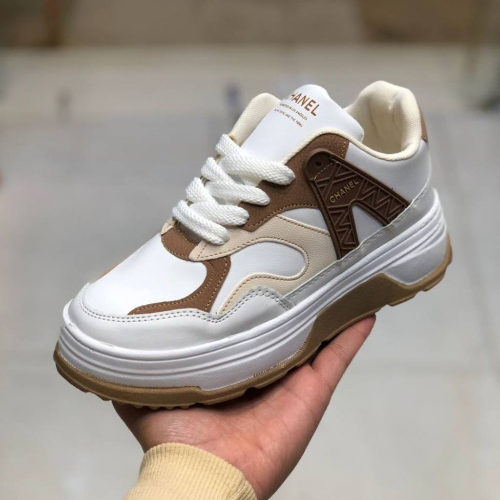 خرید اینترنتی کفش لژدار چرم زنانه مدل چنل سفید