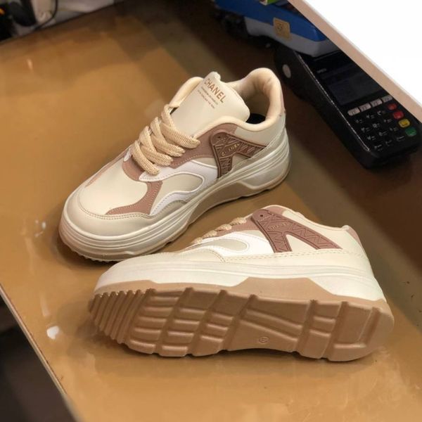 کفش لژدار چرم زنانه مدل چنل کرم قهوه ای