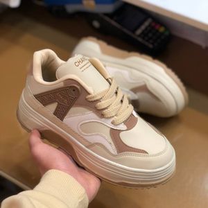 خرید اینترنتی کفش لژدار چرم زنانه مدل چنل کرم قهوه ای