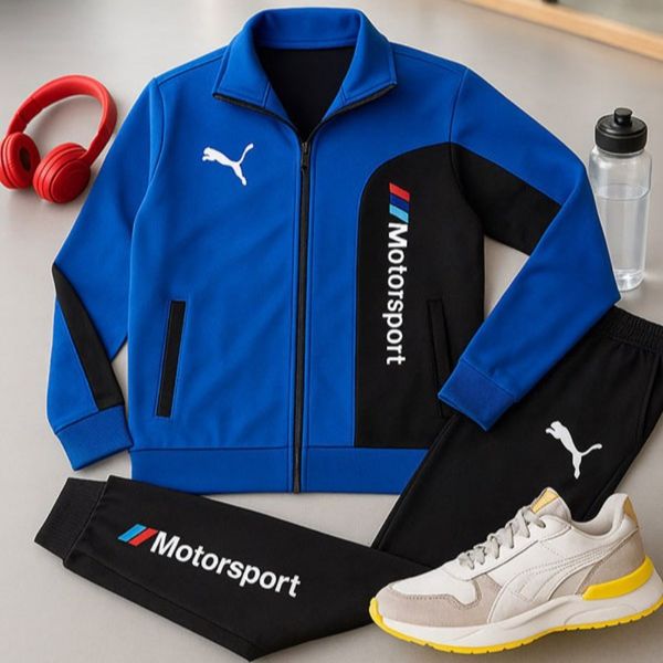 ست سوییشرت شلوار مدل MotorSport جیب دار