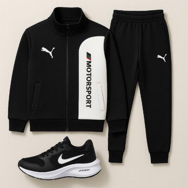 ست سوییشرت شلوار مدل MotorSport جیب دار