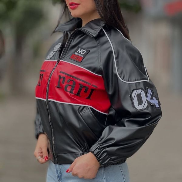 بامبر چرم گلدوزی مدل فراری عمده