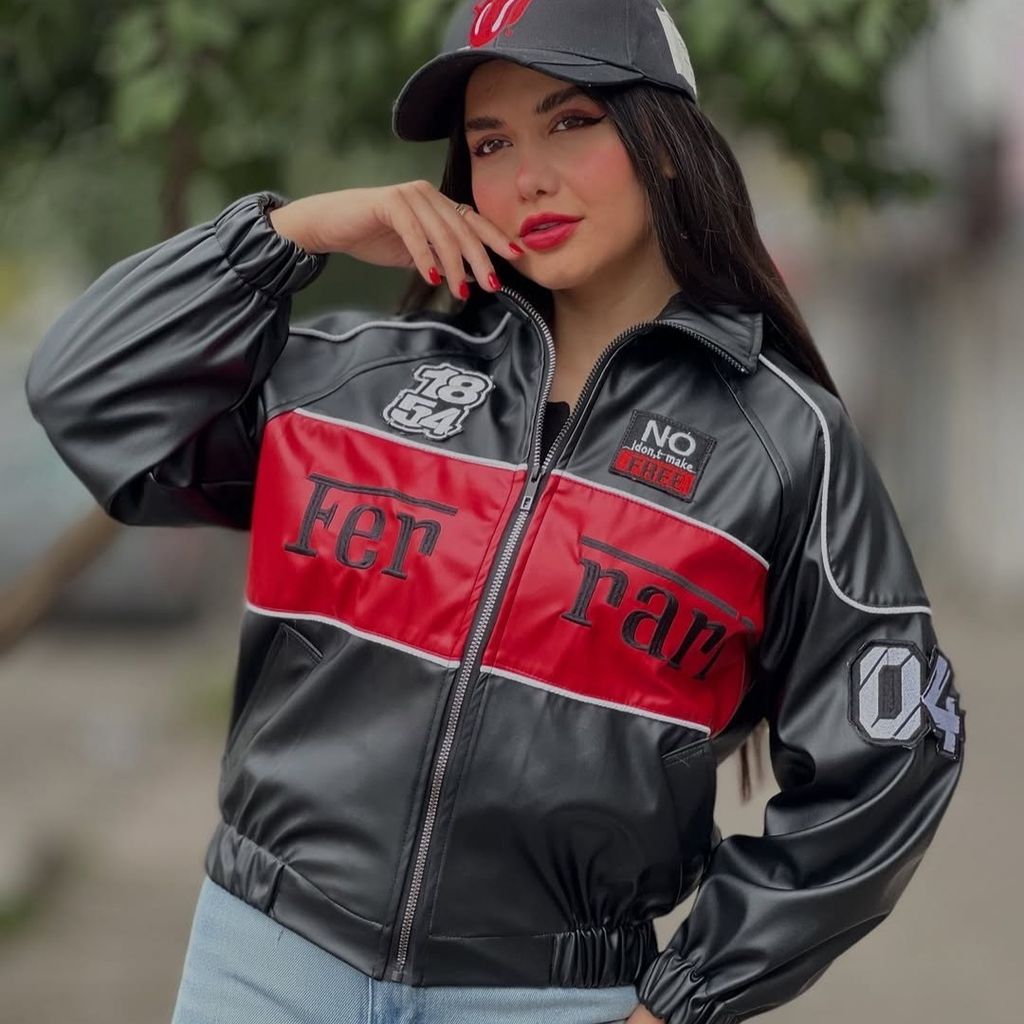 قیمت ارزان بامبر چرم گلدوزی مدل فراری عمده