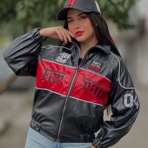 قیمت ارزان بامبر چرم گلدوزی مدل فراری عمده