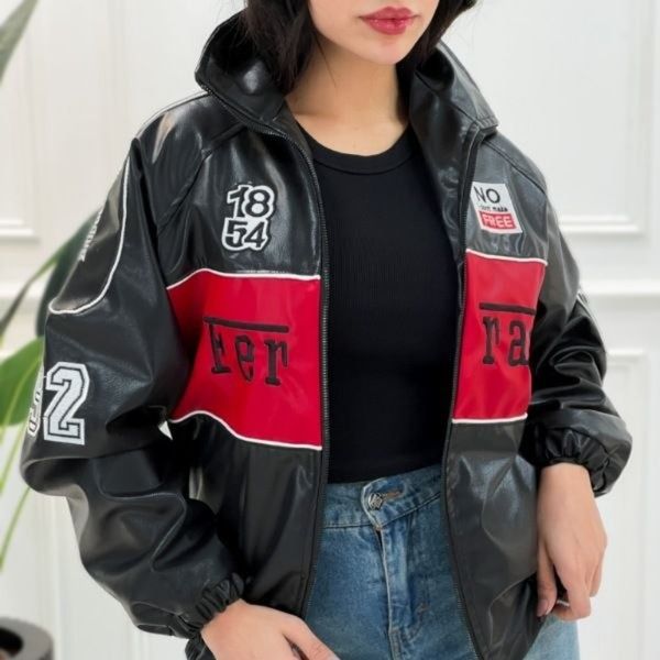 بامبر چرم گلدوزی مدل فراری عمده