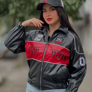 خرید انلاین بامبر چرم گلدوزی مدل فراری عمده