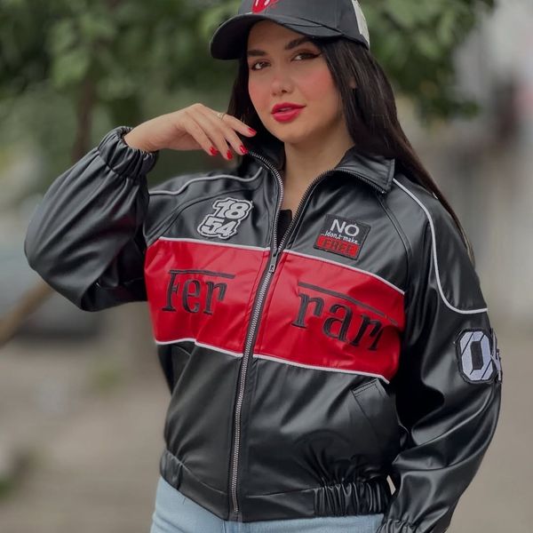 بامبر چرم گلدوزی مدل فراری عمده