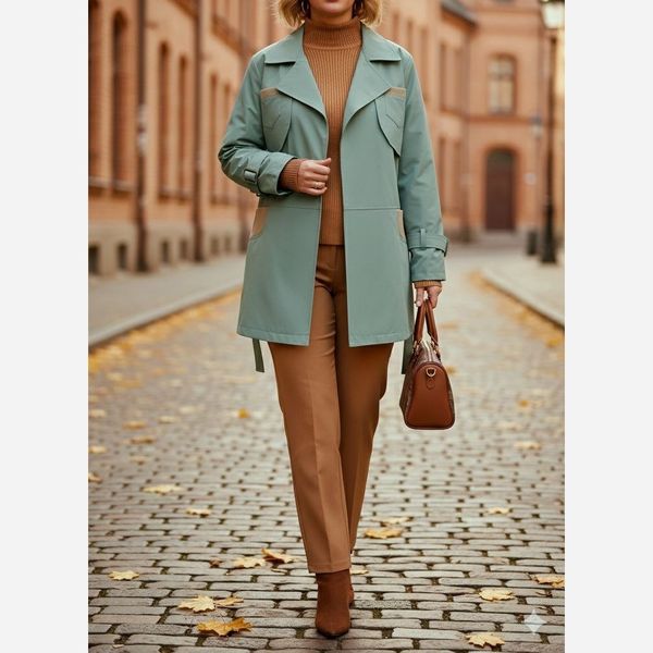 بارونی آستردار خرجکار کشبافت  آدامسی حراج زمستونی