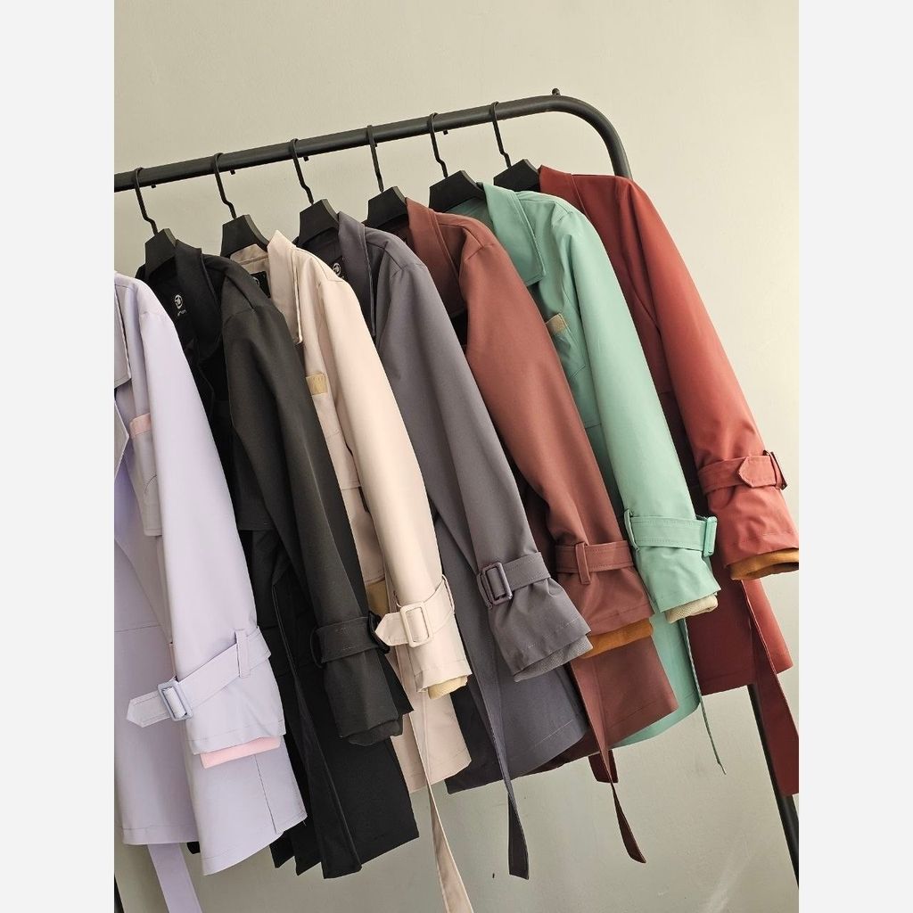 خرید آنلاین بارونی آستردار خرجکار کشبافت یاسی با تخفیف زمستونی