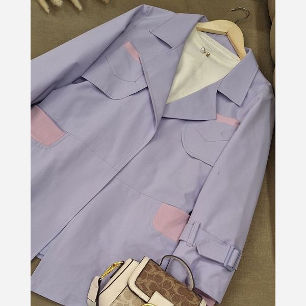 بارونی آستردار خرجکار کشبافت یاسی با تخفیف زمستونی