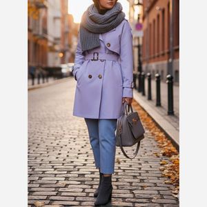 بارونی آستردار ترنج یاسی تخفیف ویژه