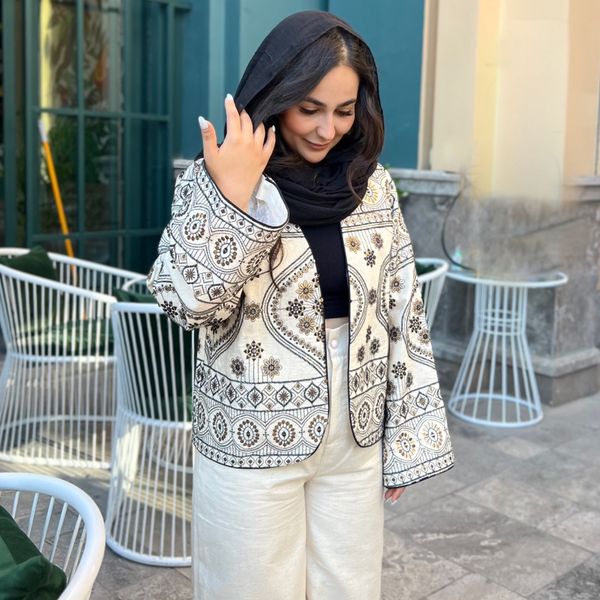 مانتو سوزن دوزی شده