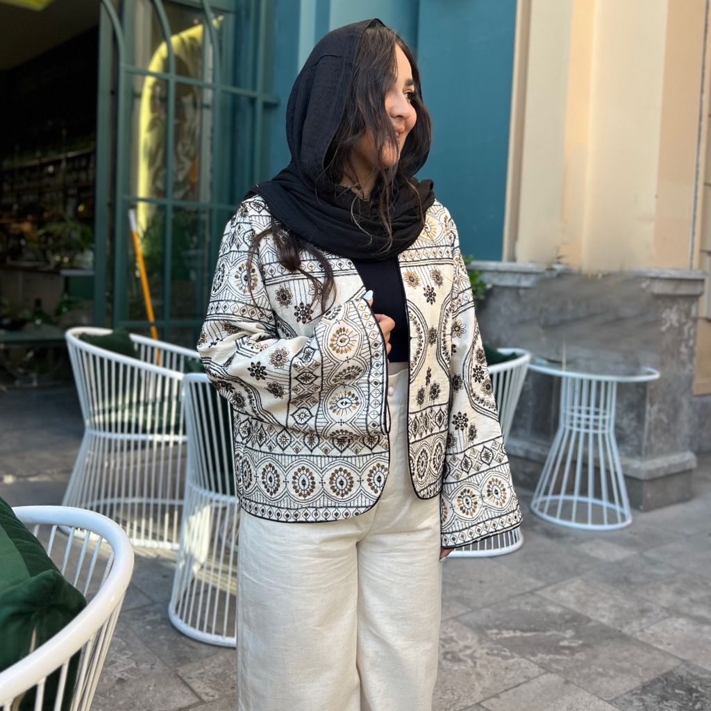 خرید اینترنتی مانتو سوزن دوزی شده