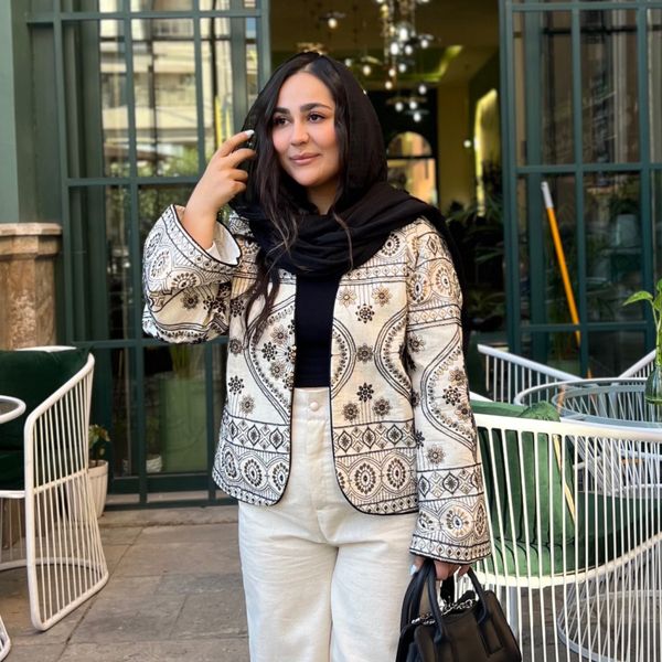 مانتو سوزن دوزی شده