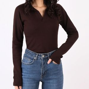 قیمت بلوز یقه شکاری کشبافت زنانه