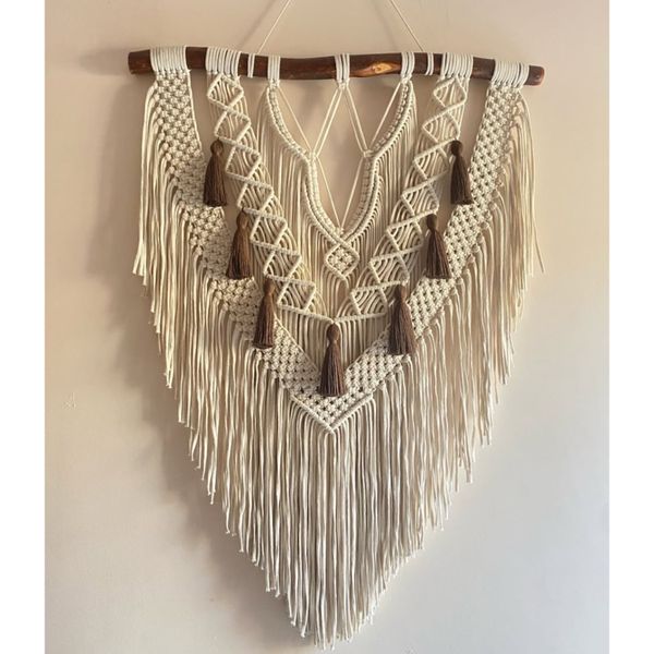 دیواراویز مکرومه طرح نسترن