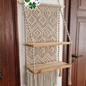 شلف دیواری مکرومه بافی طرح ترنج چشم نواز