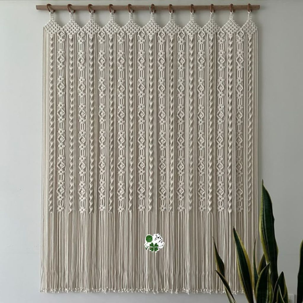 خرید آنلاین پرده ی مکرومه بافی طرح