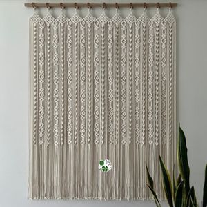 پرده ی مکرومه بافی طرح نخ نو چشم نواز