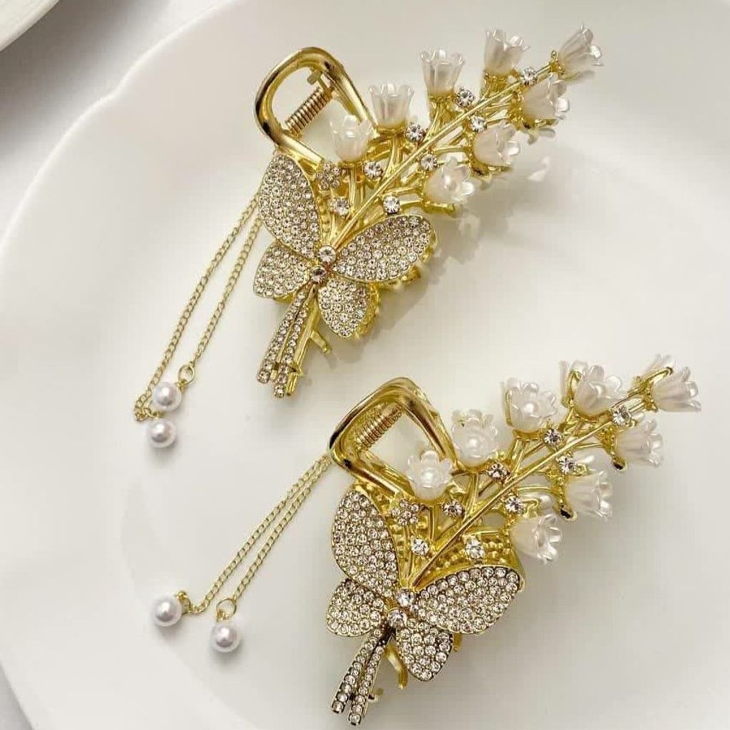 خرید اینترنتی قیمت کلیپس مجلسی پروانه شکوفه سفید