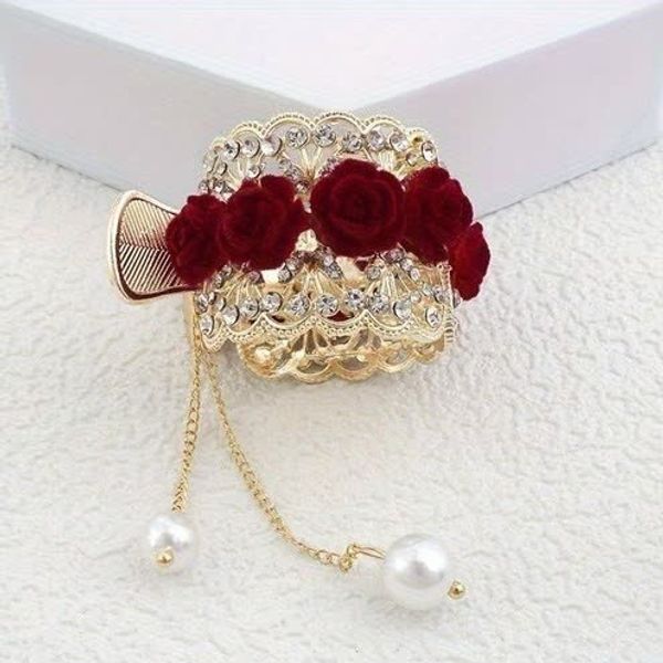 کلیپس سامورایی مجلسی فلزی رزقرمز