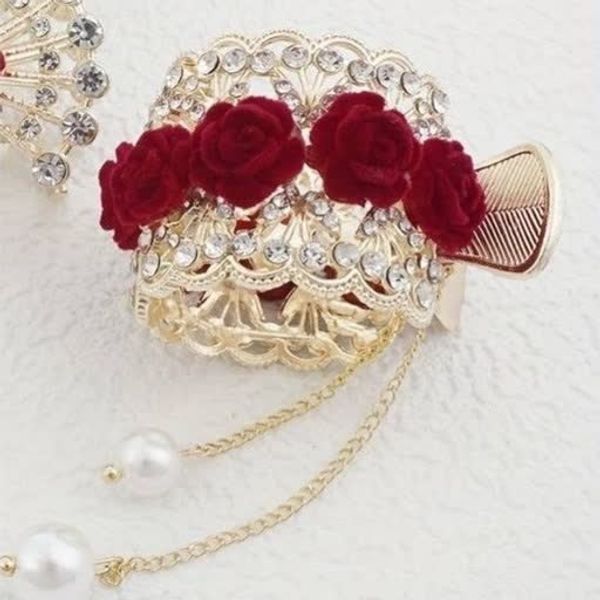 کلیپس سامورایی مجلسی فلزی رزقرمز