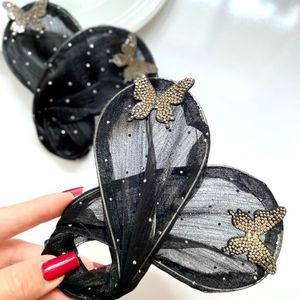 خرید آنلاین باندفر پارچه نگینی پروانه برای همه حجم مو جلوه ای خیره کننده برای مو