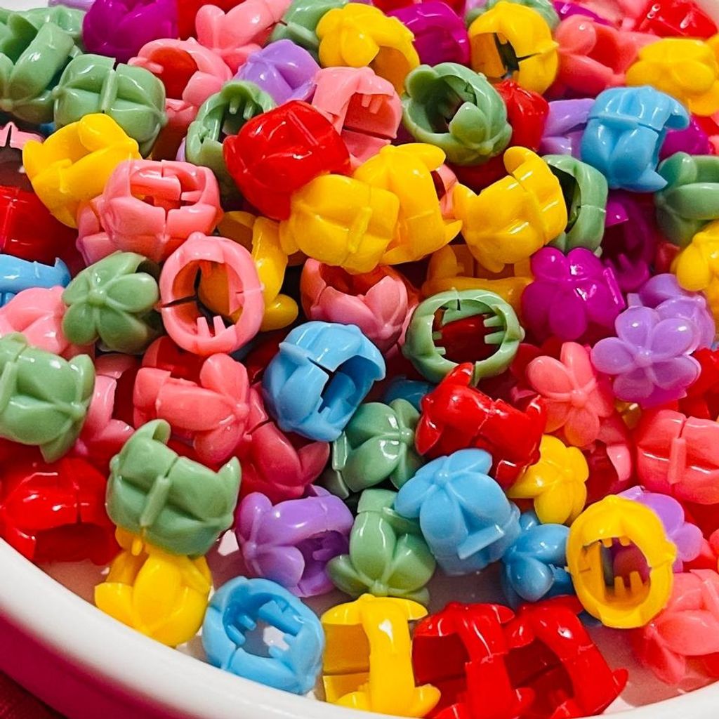 قیمت ارزان مهره مو طرح گل محصول وارداتی (بسته 50 عددی)