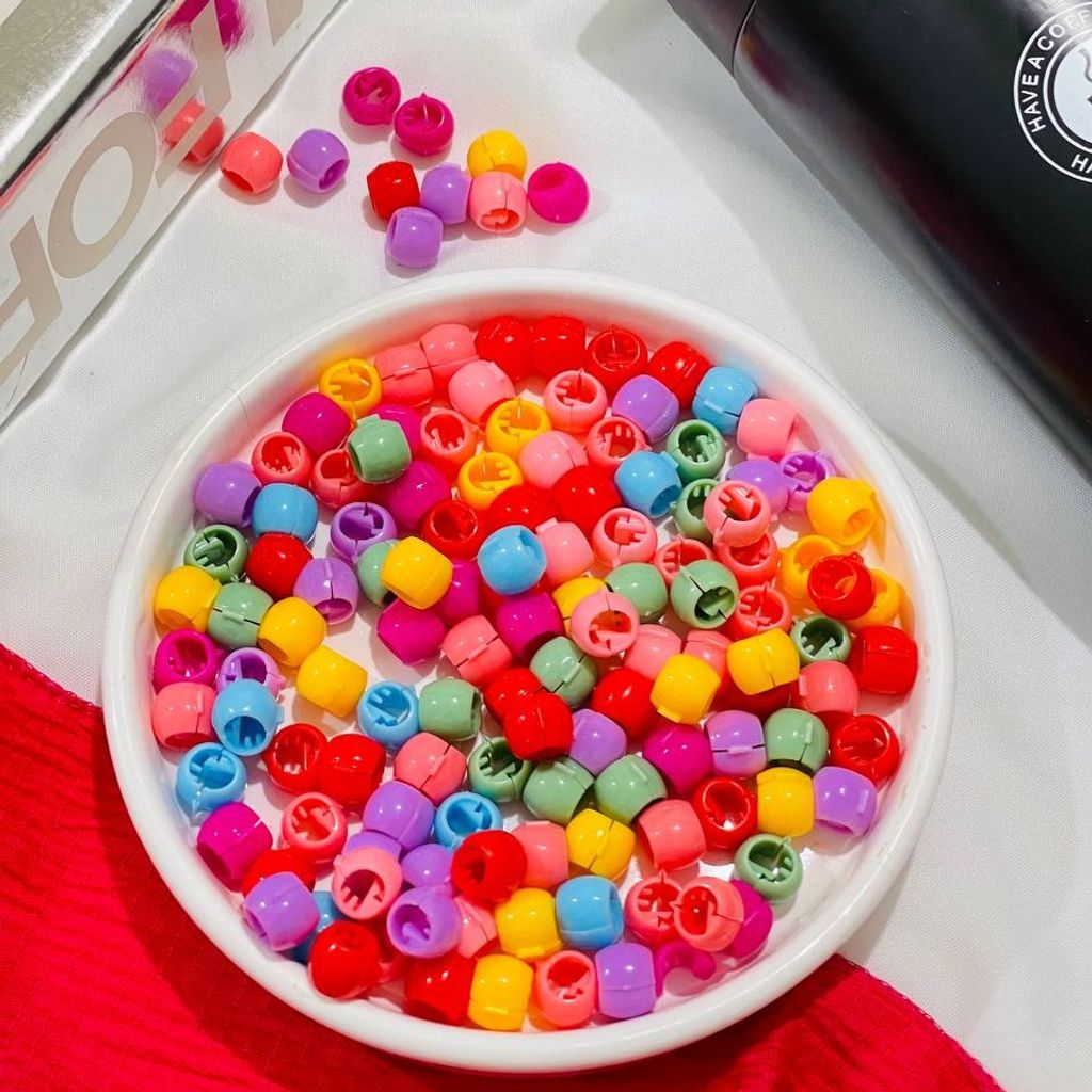 فروش اینترنتی مهره مو طرح دایره محصول وارداتی (بسته 50 عددی)