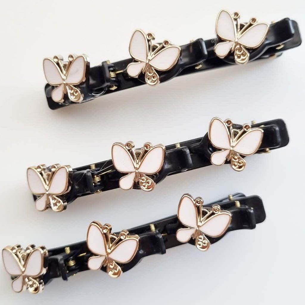 مشخصات گیره انبری کلیپس دار تقسیم کننده مو طرح پروانه (هرعدد)