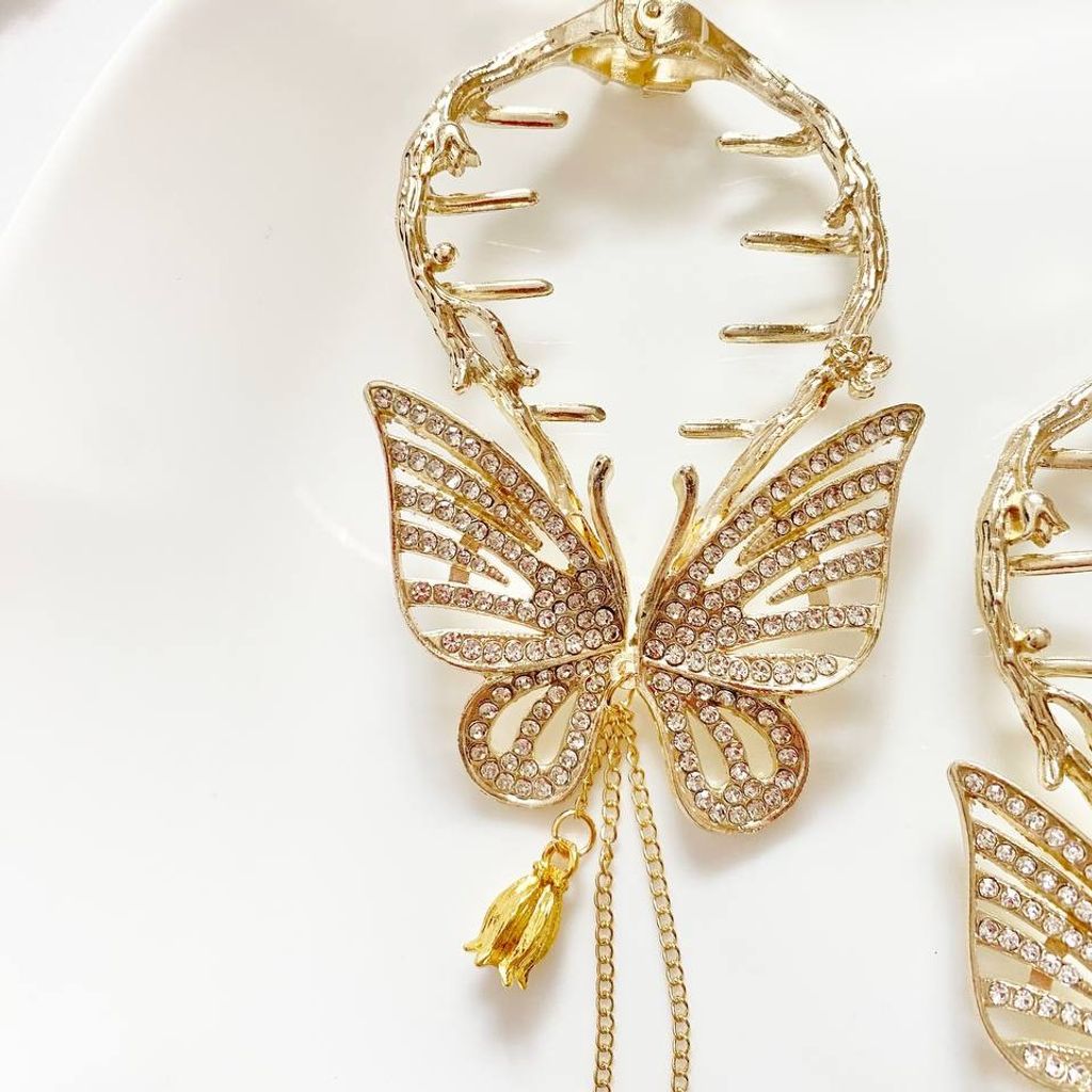 خرید آنلاین گیره گوجه ای مجلسی فلزی پروانه ای