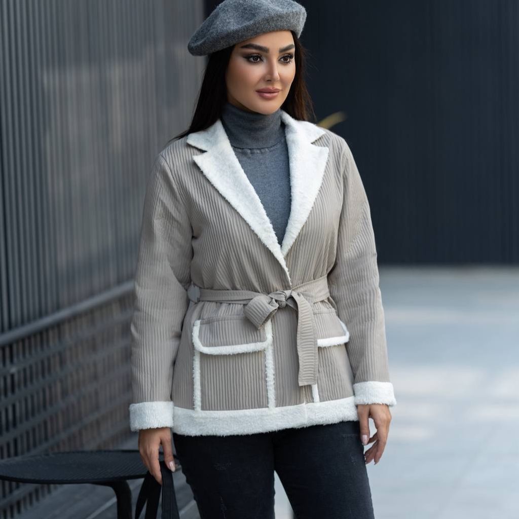 فروش اینترنتی پالتو کوتاه ترکیبی بوفالو