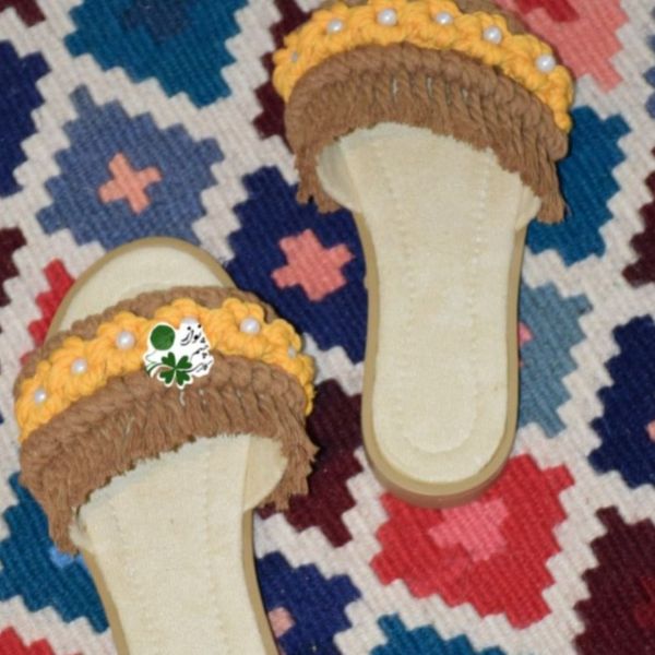 صندل رویه مکرومه بافی