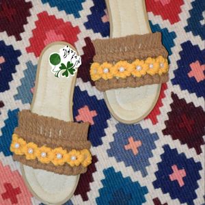 صندل رویه مکرومه بافی