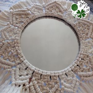 فروش اینترنتی قاب آینه ی مکرومه بافی طرح خورشیدی