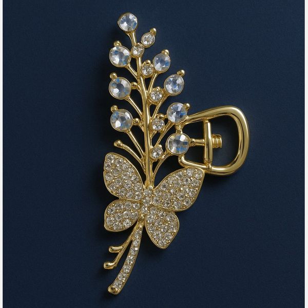 کلیپس مجلسی فلزی کریستالی پروانه  (برند زایا)