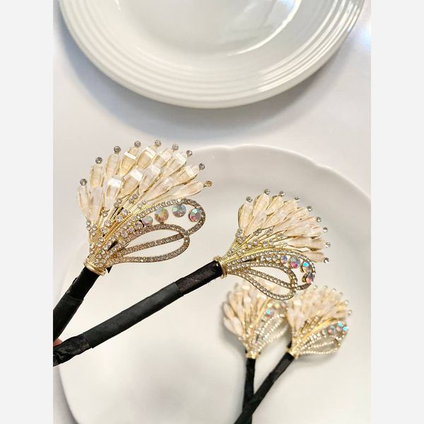 باندفر مجلسی طاووس کریستالی - کیفیت درجه یک و رنگ ثابت