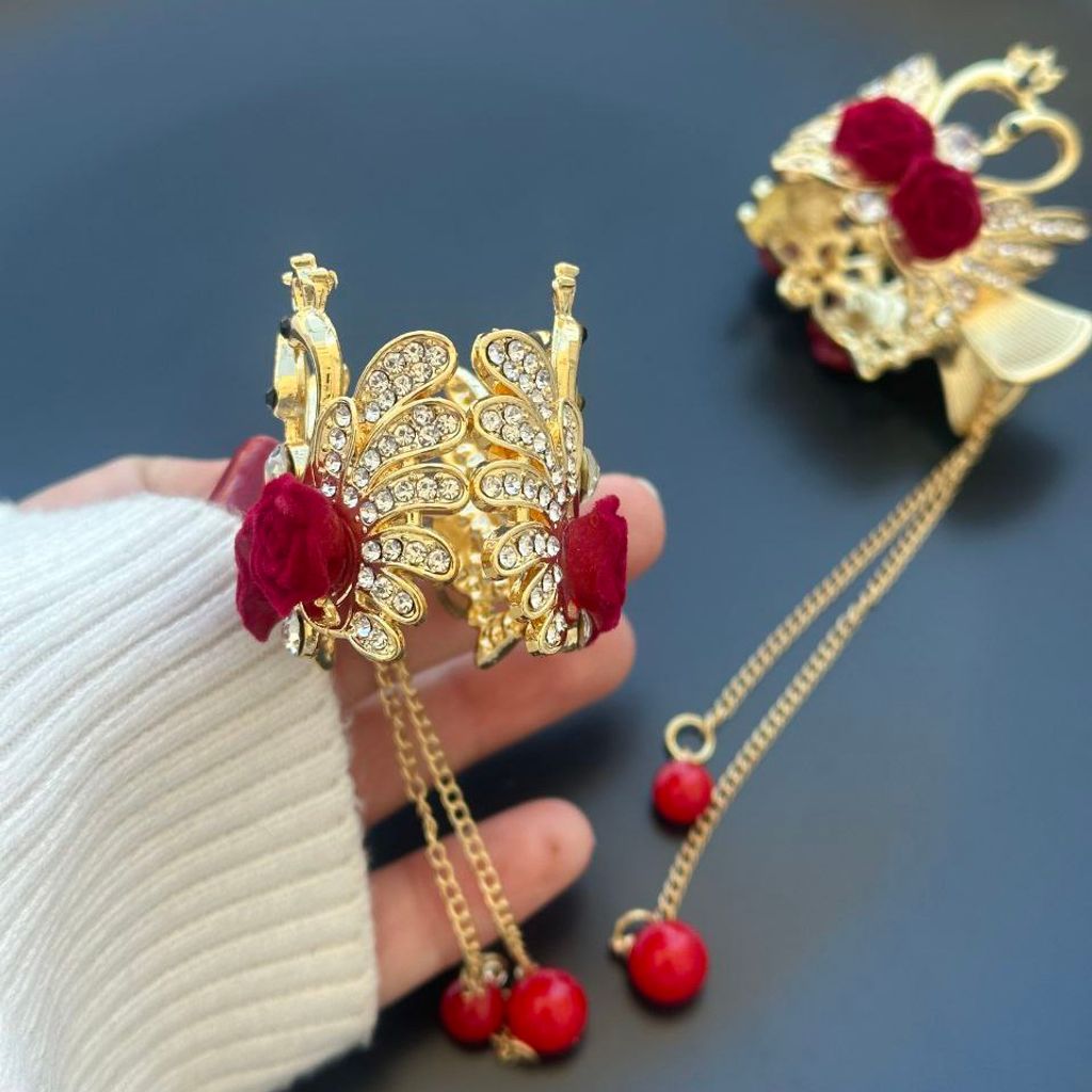 قیمت ارزان کلیپس سامورایی مجلسی فلزی طرح قو آویزدار