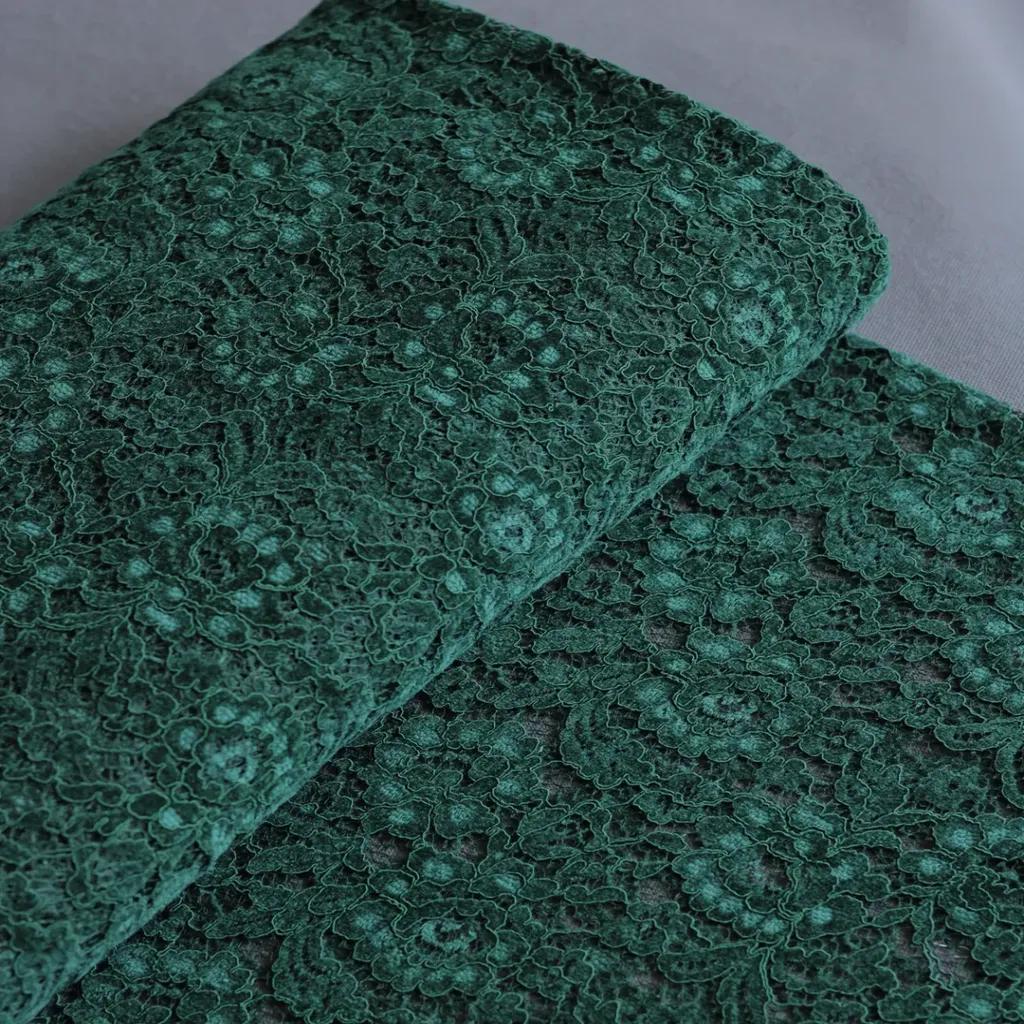 خرید اینترنتی قیمت پارچه گیپور مخمل 1184 - سبز