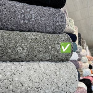 پارچه گیپور مخمل 1184 - سبز دریایی تیره