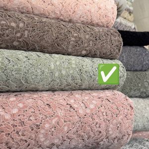 پارچه گیپور مخمل 1184 - سبز دریایی روشن