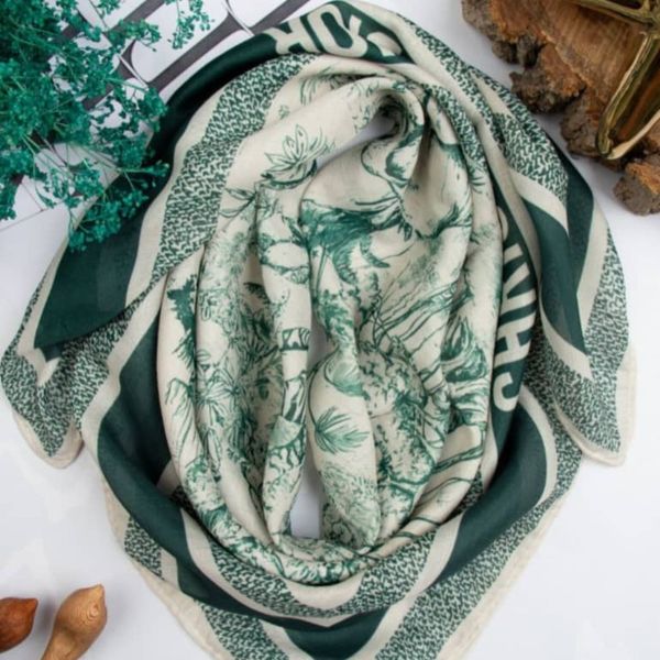 مینی اسکارف نخی قواره 75 طرحدار