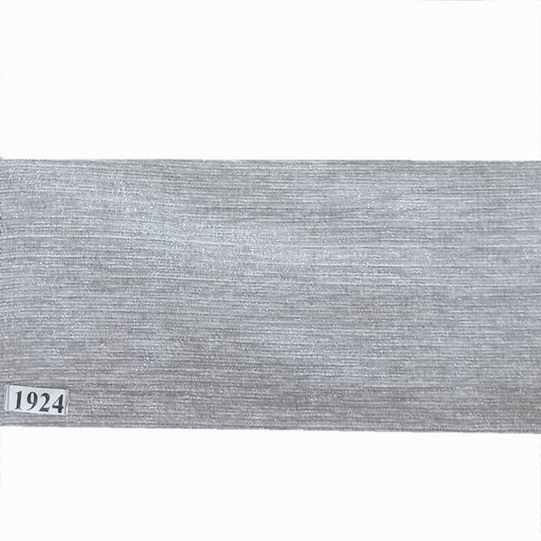پارچه پرده مخمل شانل طوسی روشن کد 1924